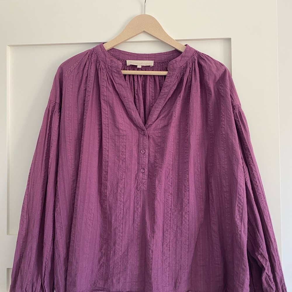 Vanessa Bruno Pleated Blouse size Medium - Picture 3 of 5